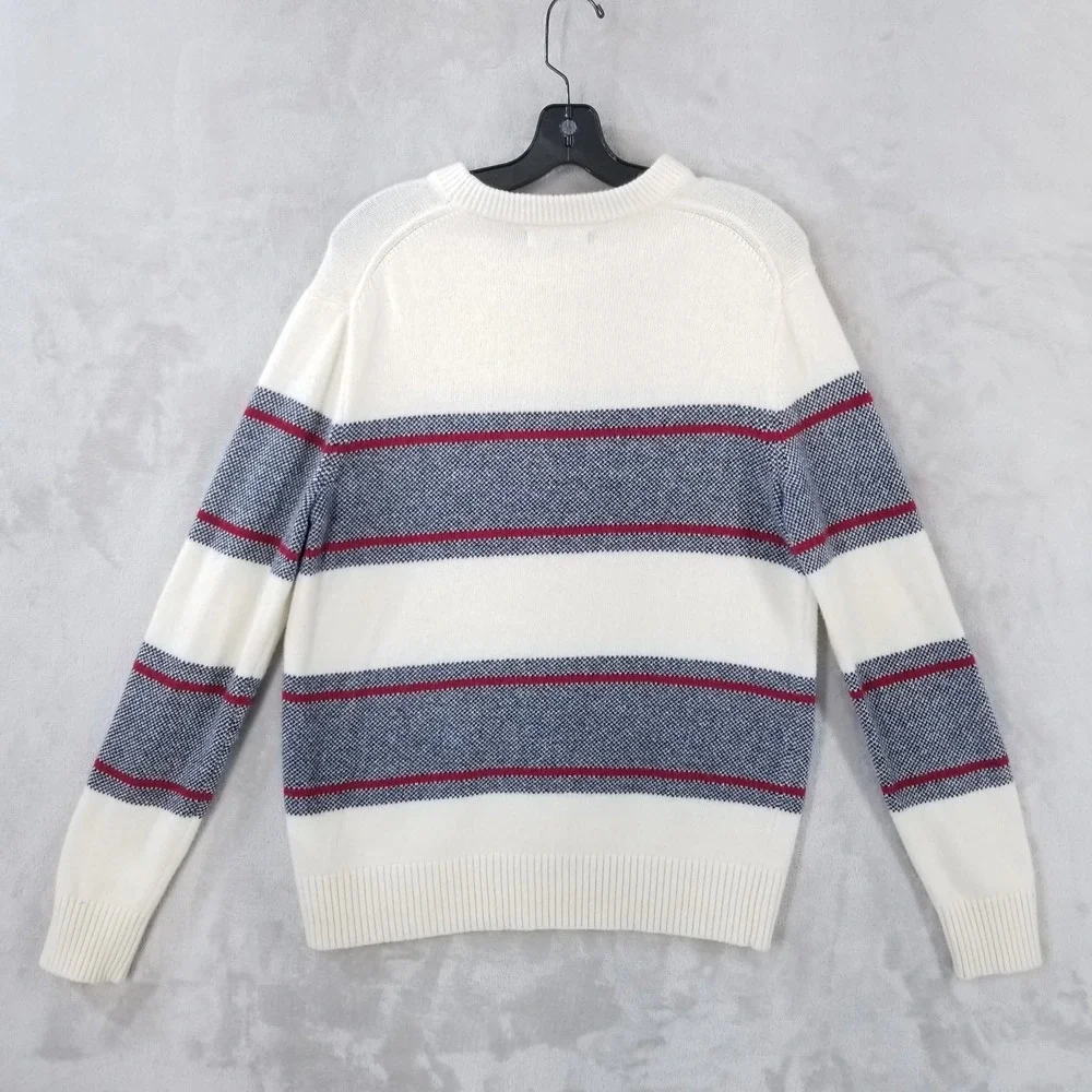 Banana‎ Republic Sweater Men M Recycled Wool Striped Crew Neck Pullover Street